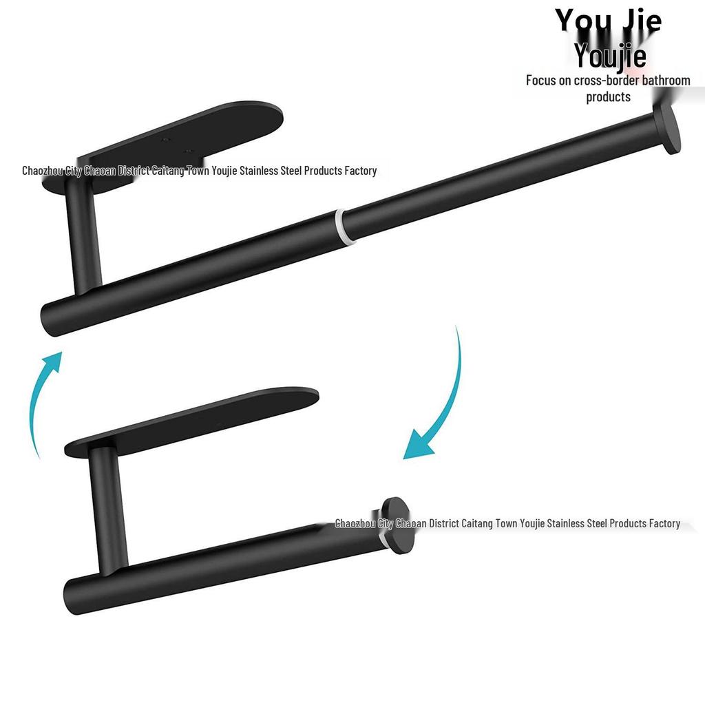 Retractable Adhesive Tissue Holder for Kitchen & Bathroom - Punch-Free Installation