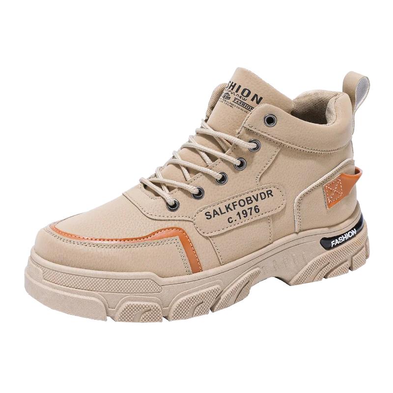 Men's Boots Military Shoes Booties Man Brown Boot Work & Safety Shoes Casual Sneakers Mens Ankle Boots Leather Dress Booty Man