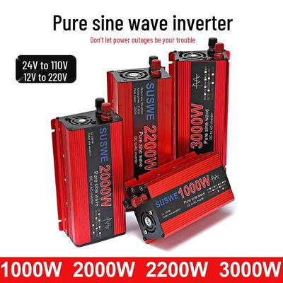 Pure Sine Wave Inverter 12V/24V To 220V for Cars and Trucks with Digital Display