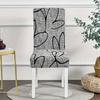 1Pc Dining Chair Cover Print Elastic Chair Slipcover Comfortable Seat Case Stretch Chair Covers For Wedding Hotel Banquet