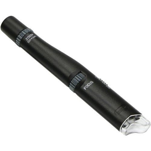 Microscope portable à LED Carson - Grossissement 24-53x - Zoom - Noir