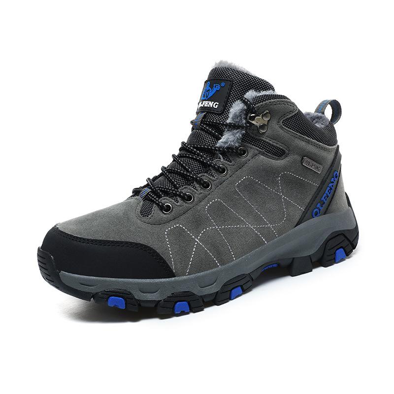 

Бархатные осенне-зимние спортивные ботинки для улицы мужские и женские больших размеров хлопковые высокие походные ботинки походные ботинки для пары хлопковые ботинки 36