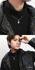 Special Edition Dancing Stone Necklace Pendant Silver 925 [Cross Emotion] Men's (with Chain)