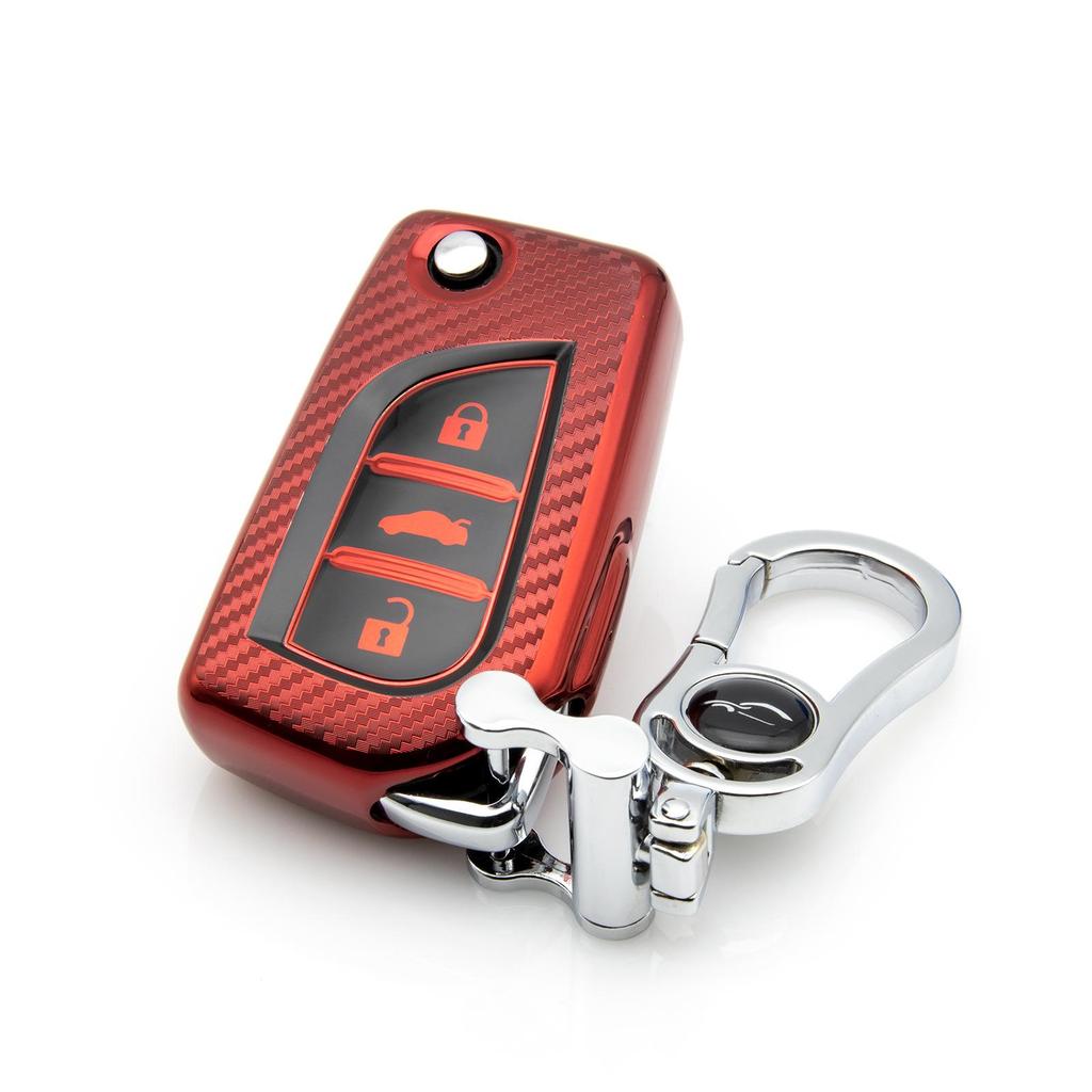 Toyota Corolla/Camry/Reiz CHR Carbon Fiber Key Shell Protective Cover