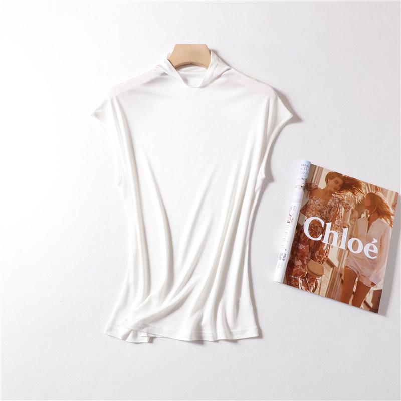 

Yu Yue Women s Summer Silk T-Shirt: Casual, Cool, and Comfortable Mulberry Silk Short Sleeve. XL