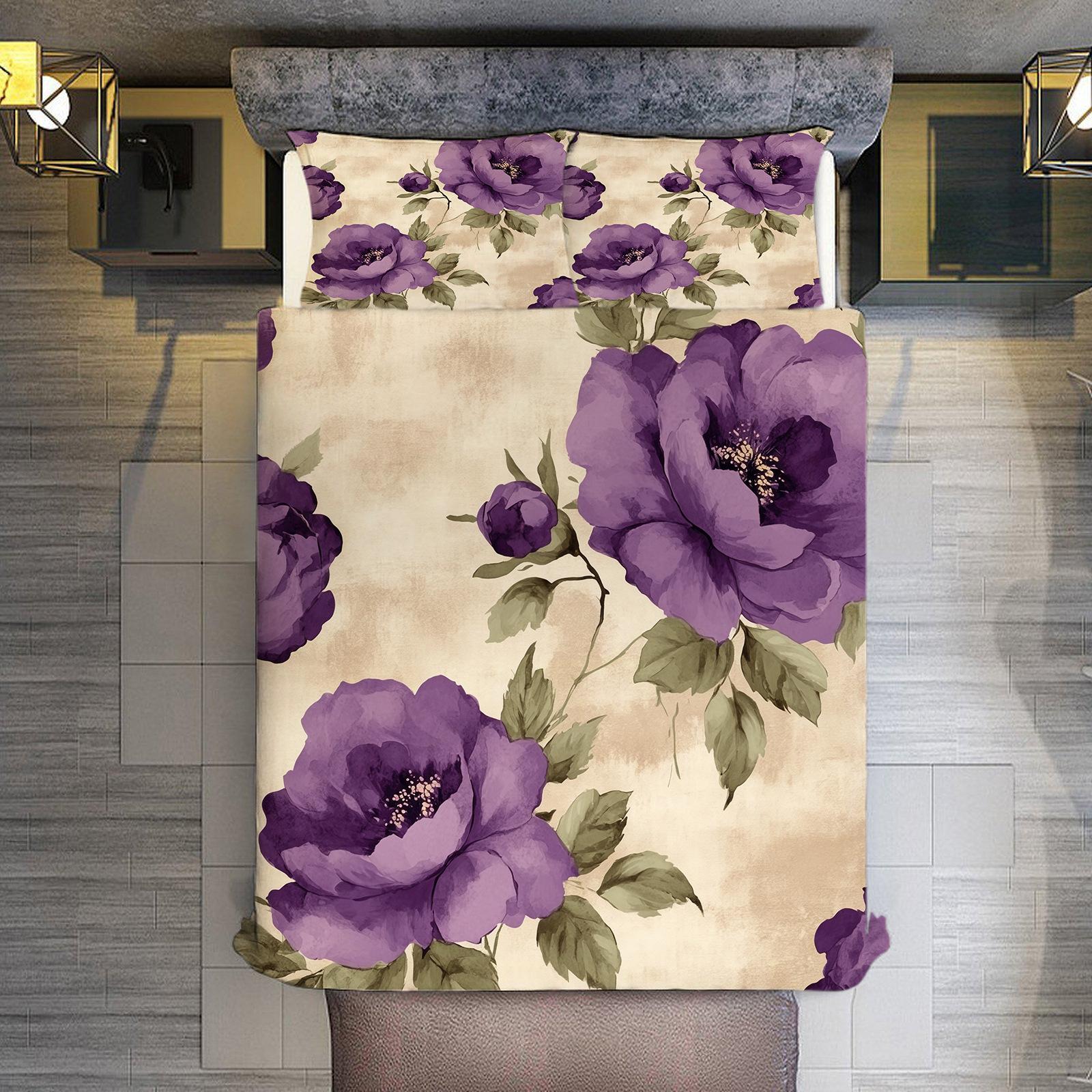 

Three-Piece Set Double Bedding Grinding Cover Quilt Cover Home Textile Polyester Cloth Digital Printing 70 * 133cm (and 75cm * 50cm)