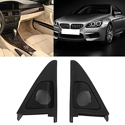 Front Door Speaker Covers, Accurate 2PCS/Set Interior Left and Right 51337184197 Black Wear Resistant for Cars