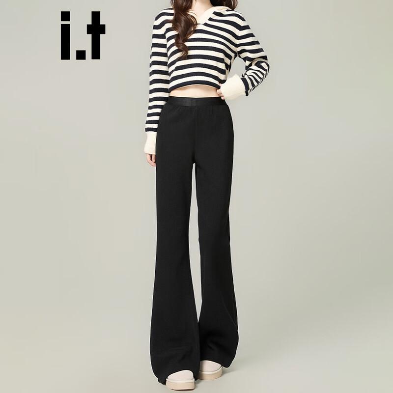Women's High-Waist Draped Flare Leg Pants