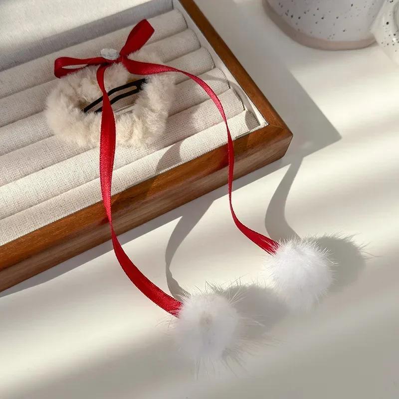 

Ribbon Bow Hair Clip for Women Girls Big Bowknot Long Tassel Barrettes Hairpins Hair Accessories Hair Styling Tool Christmas