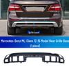 Mercedes-Benz ML-Class Front & Rear Bumper Guard Plates and Fog Light Strips with Trunk Pedal