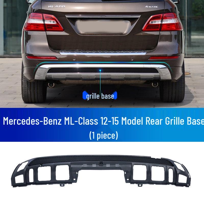 Mercedes-Benz ML-Class Front & Rear Bumper Guard Plates and Fog Light Strips with Trunk Pedal