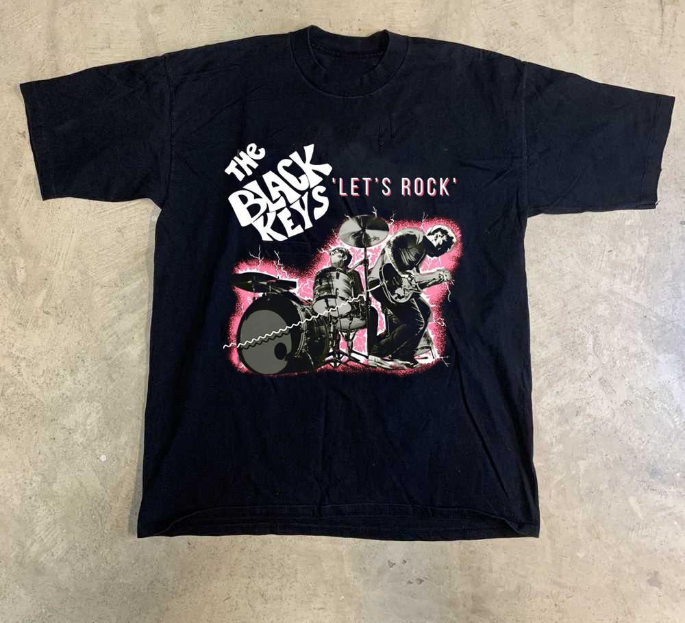 NEW BLACK KEYS band  Let s Rock Concert Tour Black All Size S-5XL T Shirt  AR03 Unisex T-Shirt L