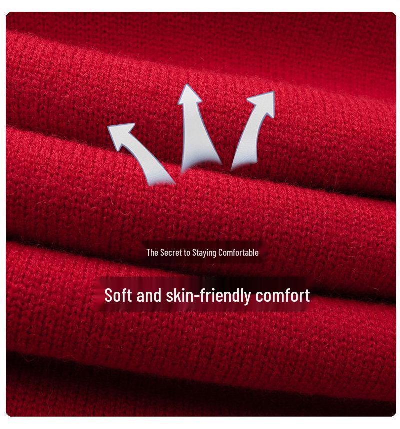 Pull en tricot pour homme à col semi-haut Hiver 2025