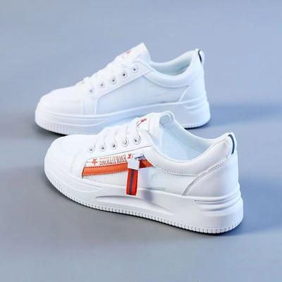 White Shoes for Women Spring New Breathable Mesh Panel Shoes for Women Versatile Student Casual Sports Mesh Shoes