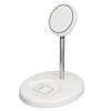 2 in 1 Magnetic Wireless Charger Metal and ABS White Wireless Charger Stand for IPhone 12 13 14