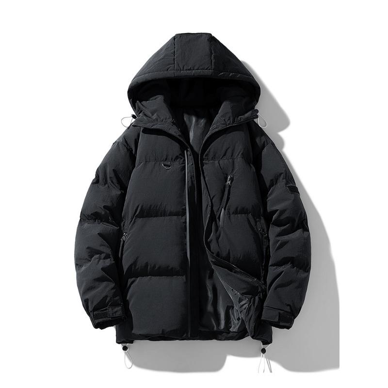 New Style Cotton Coat for Men In Autumn and Winter, New Style Plus Velvet, Thickening, Loose Hooded Warm Jacket, Couple's Cotton Coat To Keep Warm