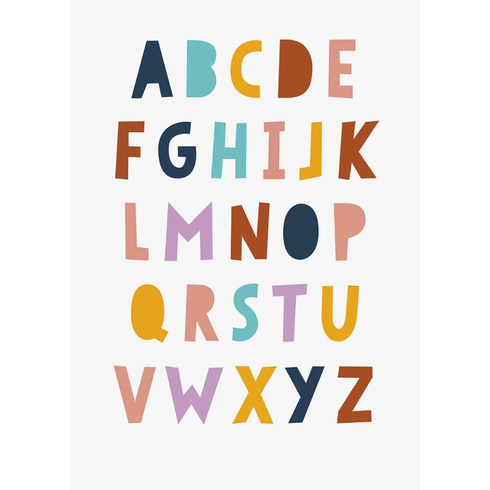 Hebrew Letters Alphabet Jewish Number Day Time Wall Art Canvas Painting Nordic Posters and Prints Wall Pictures Kids Room Decor
