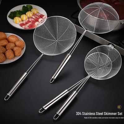 Verdickter Edelstahlschaumlöffel für Hot Pot, Nudeln, Knödel, Frittieren und Küchensieben.