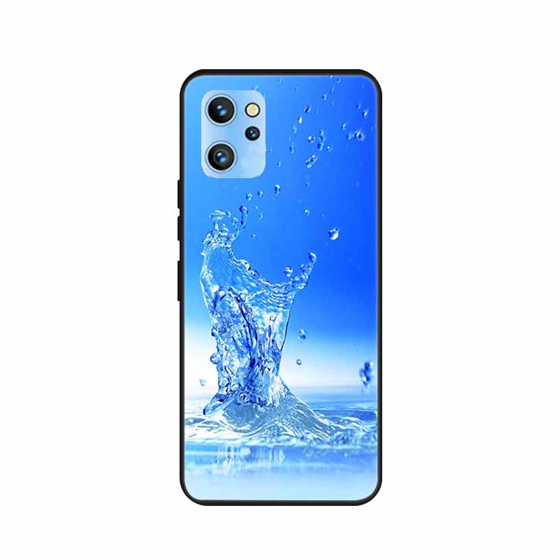 Etui do telefonu Umidigi A13 Pro 2022 Kwiaty Czarny Silikonowy Tylny Pokrowiec Miękki Pokrowiec TPU Do Umidigi A13S Etui A 13 S Coque Funda Torba