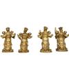4pc/set Fengshui  Copper Chinese The Four Heavenly Kings Statue Home Buddha Hall Buddha Decor Home Decoration Accessories