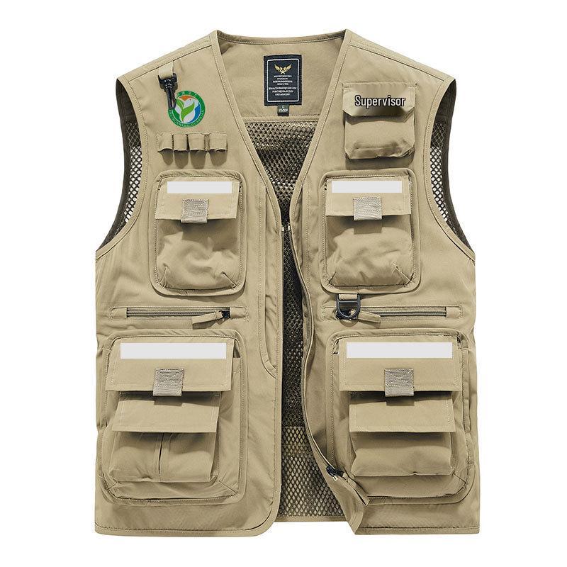 Vestă de siguranță reflectorizantă cu buzunare multiple pentru salvare de urgență și comunicare