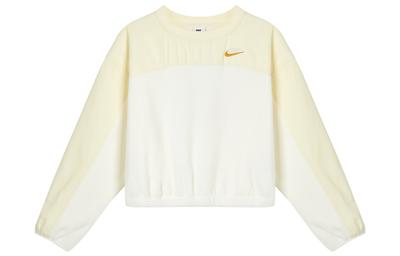 Sweatshirts Women's White Crew Neck Moderate Regular FB8685-133