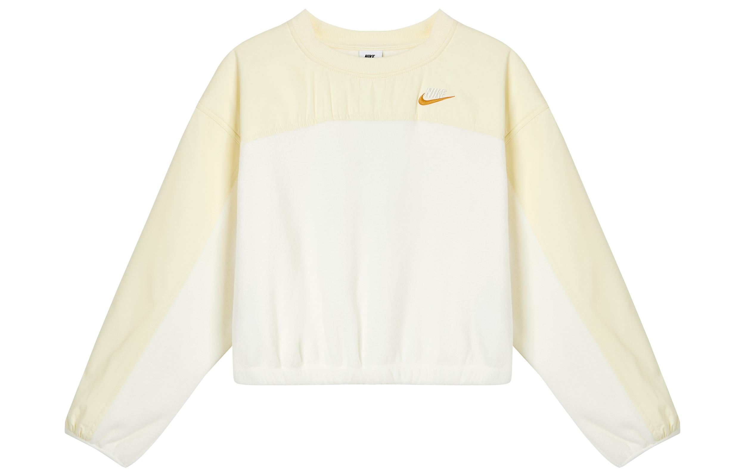 Nike Sweatshirts Women s White Crew Neck Moderate Regular FB8685-133 S