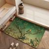 New Chinese-Style Flower Diatom Mud Floor Mat, Toilet Cushion, Door-To-Door Bathroom Quick-Drying Toilet Door Mat