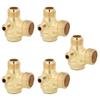 5Pcs Air Compressor Check Valve 1?Way 12x38x10 Chamfer Zinc Alloy Small Air Pump Accessories