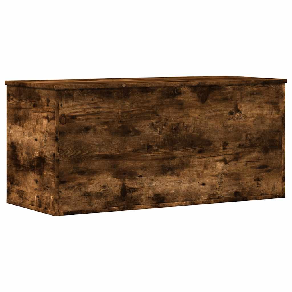 Chest In Smoked Oak Finish 100 X 42 X 46 Cm Wood Based Material