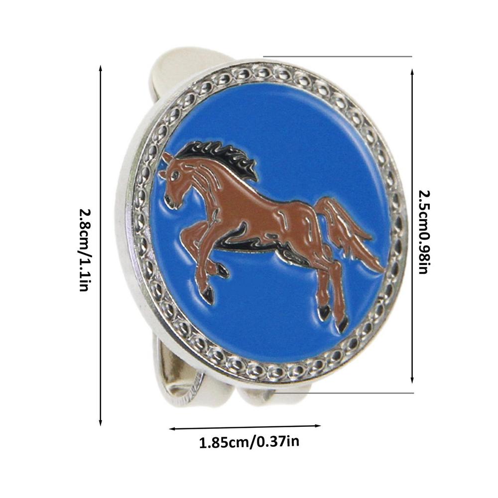 New Golf Ball Mark+Golf Hat Clip Zodiacs Design Magnetic Alloy Marker Golf Accessories Rat Ox Tiger Rabbit Dragon Snake Horse