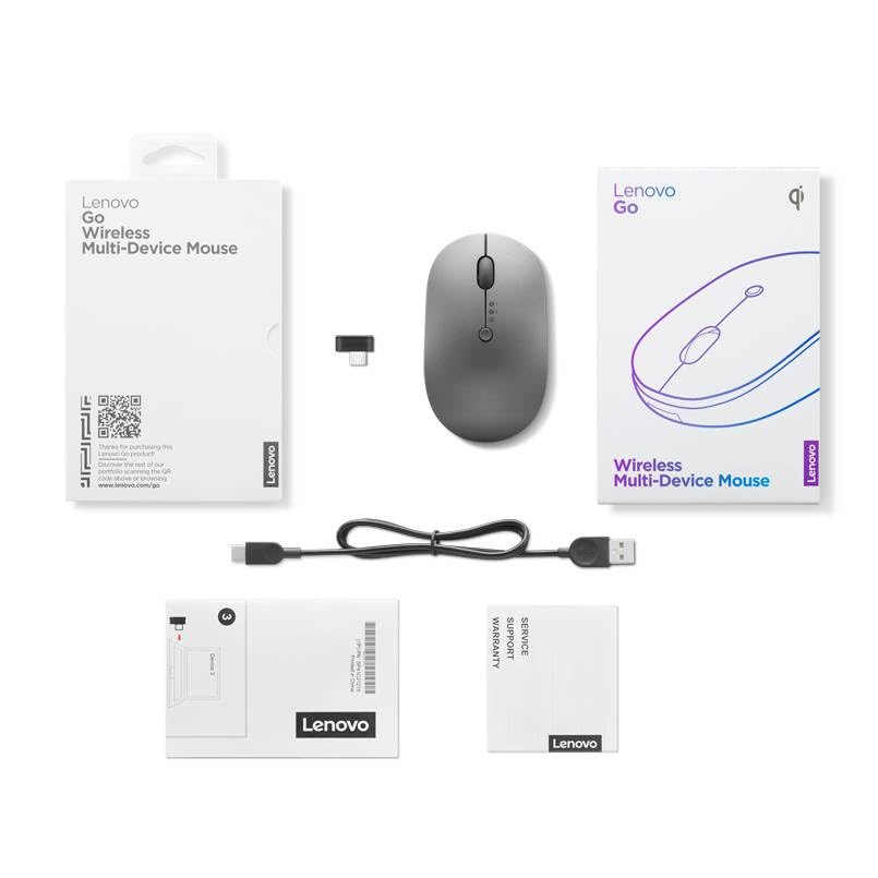 Lenovo GO Wireless Multi-Device Mouse, Dark Gray