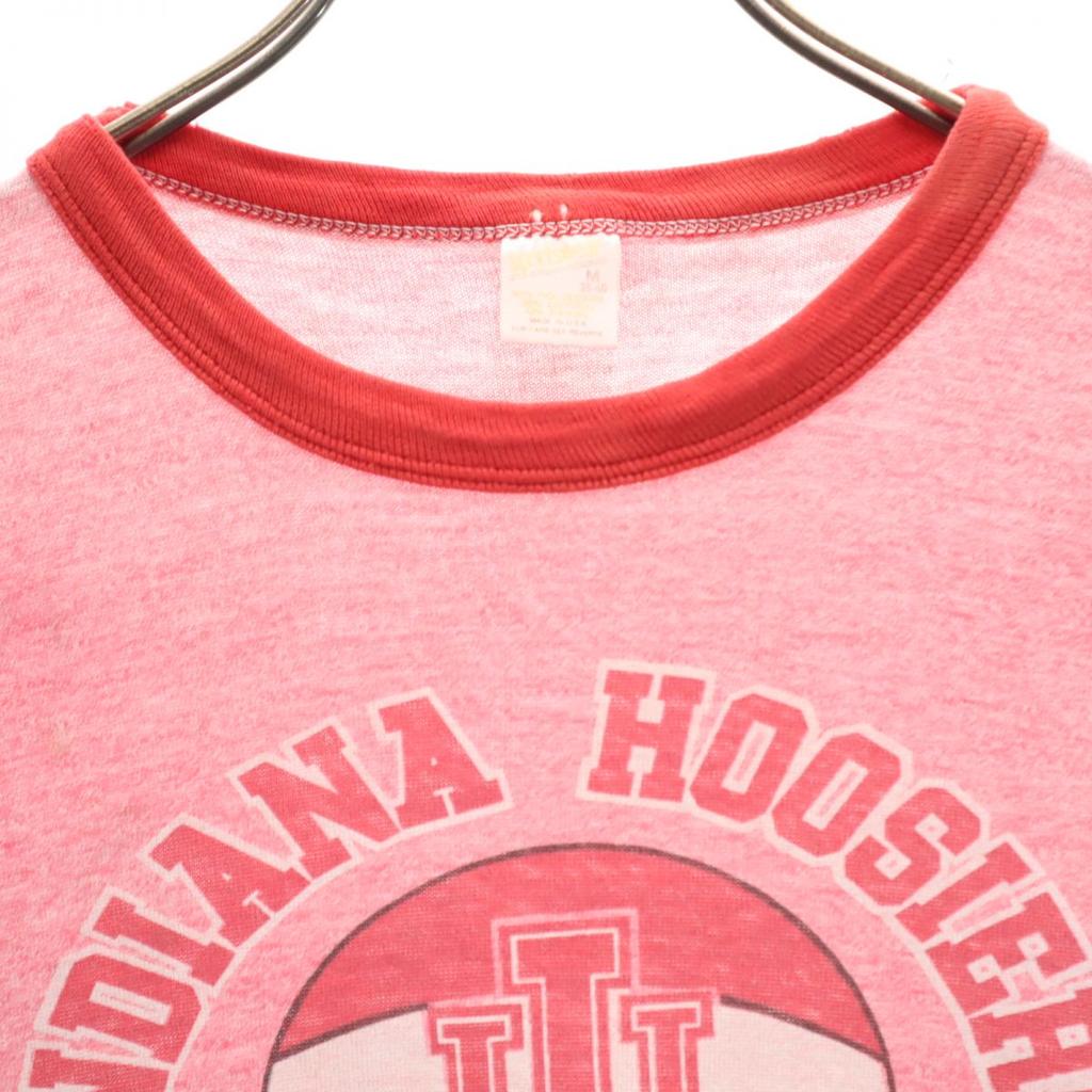 sportswear 80s Made in USA Vintage Short sleeve T-shirt M Red Men's Used