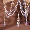 Pearls Hair Accessory for Women and Girls Elegant Fringed Design Comfortable Wear Headpiece for Family Gatherings