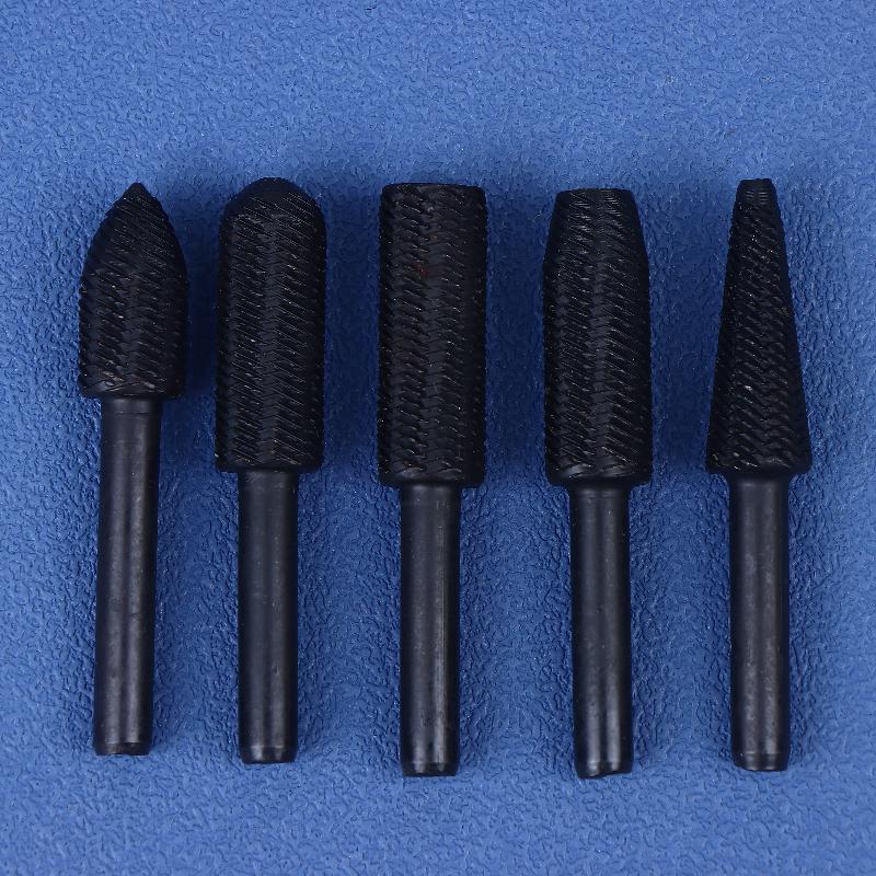 5Pcs Premium Burr Set - High-Speed Cutting, Wood Carving, Rotary Rasp Drill Bit Files For Woodworking, Carpentry, Engrav