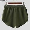INCERUN Uomo Donna Vita Elastica Spacchi Laterali Bottoni Sport Casual Pantaloncini Hot