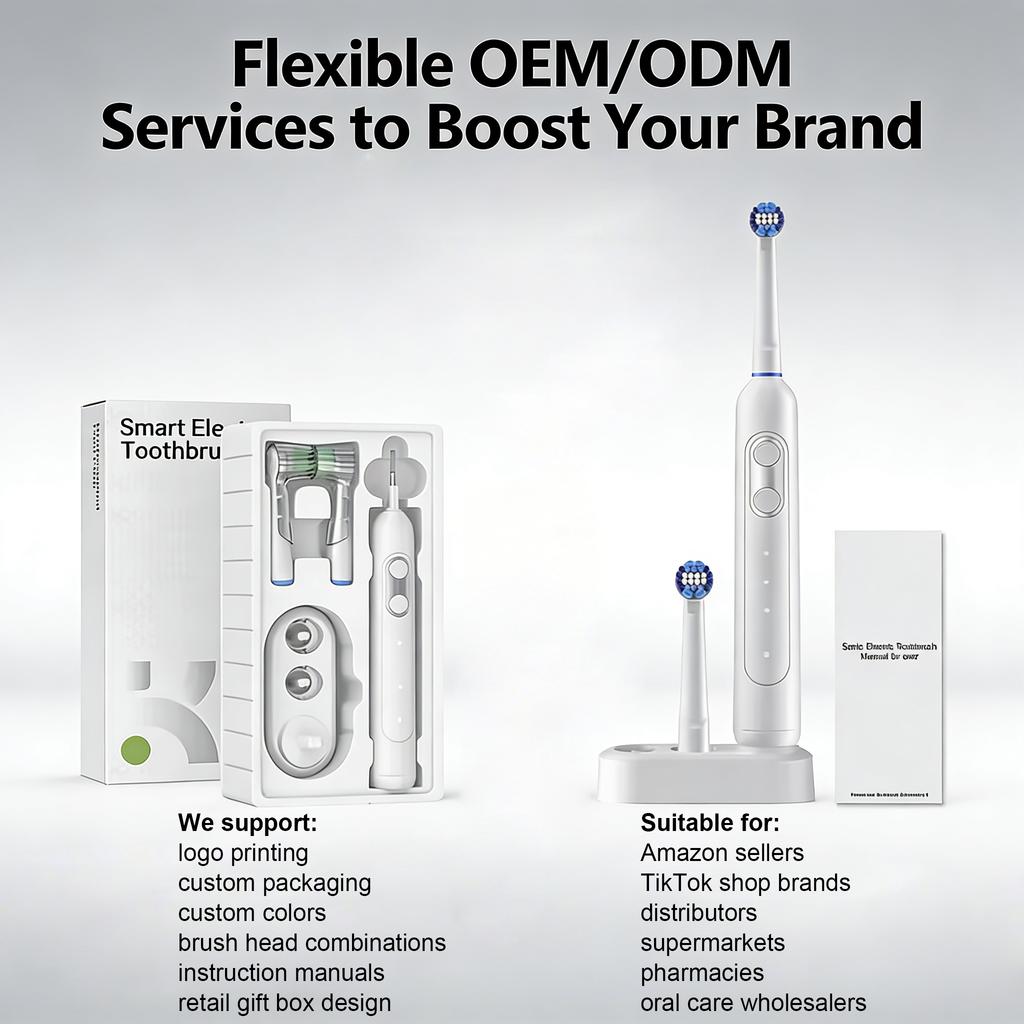Professional Whitening Deep Clean and Sensitive Mode Multi Function Electric Toothbrush for OEM Buyers