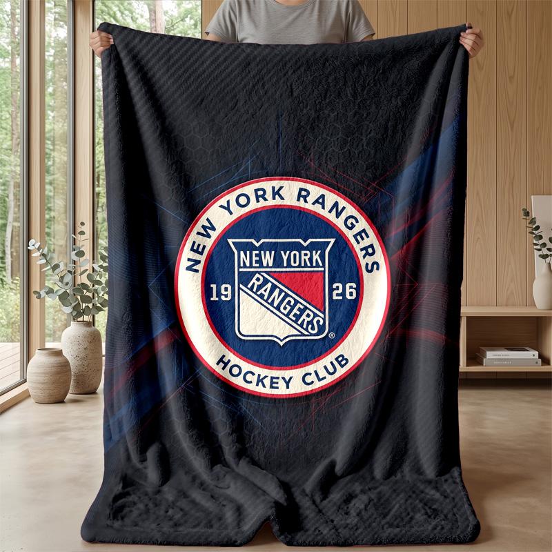 New York Rangers Flanell Fleece Decke Gemütlich Warm Überwurfdecke für Sofa Bett Reisen Ganzjahresnutzung