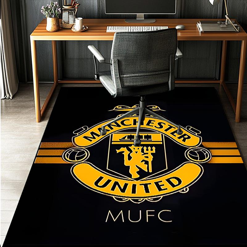 Football United F.C Pattern Rug, Indoor/Outdoor Mat, for Picnic, Gameroom, Bedroom, Office, Living Room, Home Decor Carpet, Birthday Gift