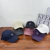 Letter Embroidered Baseball Cap Women's Face Showing Small and Versatile Sun Protection Baseball Cap Big Head Circumference Soft Top Hat Trendy