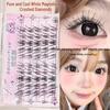 Doudou Rhinestone Sparkle Lashes: Pink Fairy Eyelashes for New Year & Christmas Cosplay Photos.