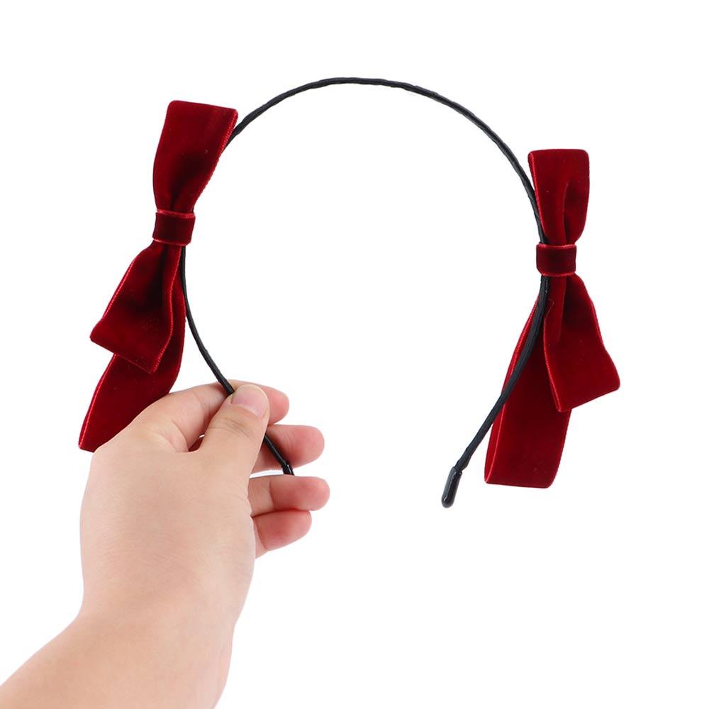 Fashion Wash Face Headdress Make Up Girls Velvet Bow Headband Hair Bands Hair Accessories Hair Hoop