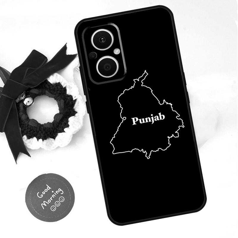 Punjab Map Outline Funda For OPPO Reno 14F 14 13 12 11 10 Pro 11F 12F 13F 7 8 Lite OPPO Find X8 X5 X9 Pro Case