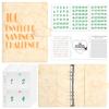100 Envelope Money Savings Challenge Binder Set A5 PU Leather Students Notebook Marble Budget Binder with Cash Pockets