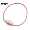 Curtain Holder Without Hooks 1Pc Magnetic Cone Tieback, Ends Twist Rope Wall Damage Free Tie Holder, Decorative Draperies for Living Room Bedroom
