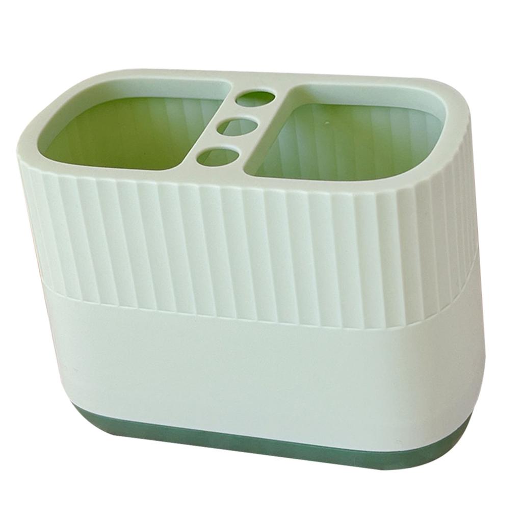 Pen Holder Large Capacity 2 Compartments Cute Cartoon Pattern Sturdy Pencil Organizer Cup for