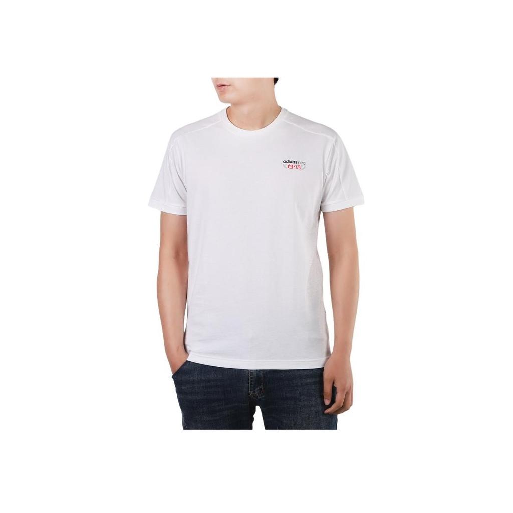 Adidas Neo Printed Short Sleeve Crew Neck T-Shirt Men Tops White GK1483