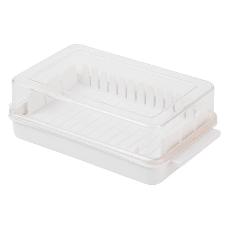 Butter Storage & Cutter Box with Lid and Divider for Fresh-Keeping Bread