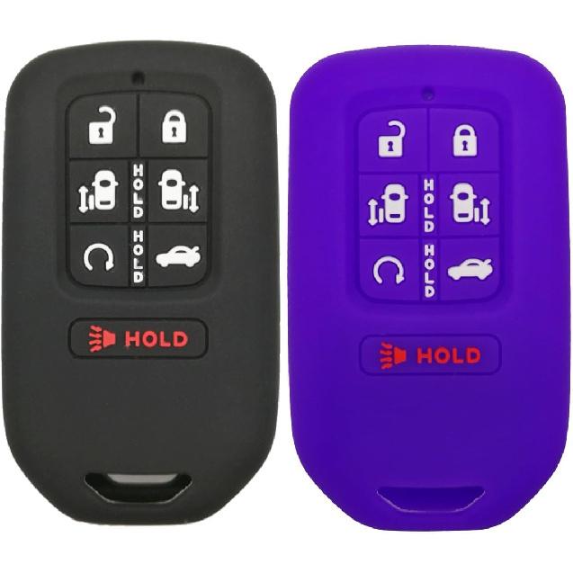 2Pcs Coolbestda Silicone 7buttons Key Fob Remote Skin Cover Protector Keyless Entry Case Accessories for 2018 2019 2020 2021 2022 2023 2024 2025