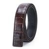 Men'S Belt First Layer, Crocodile Belly, Cowhide Belt, Punched Buckle With 4.0Cm Clip.